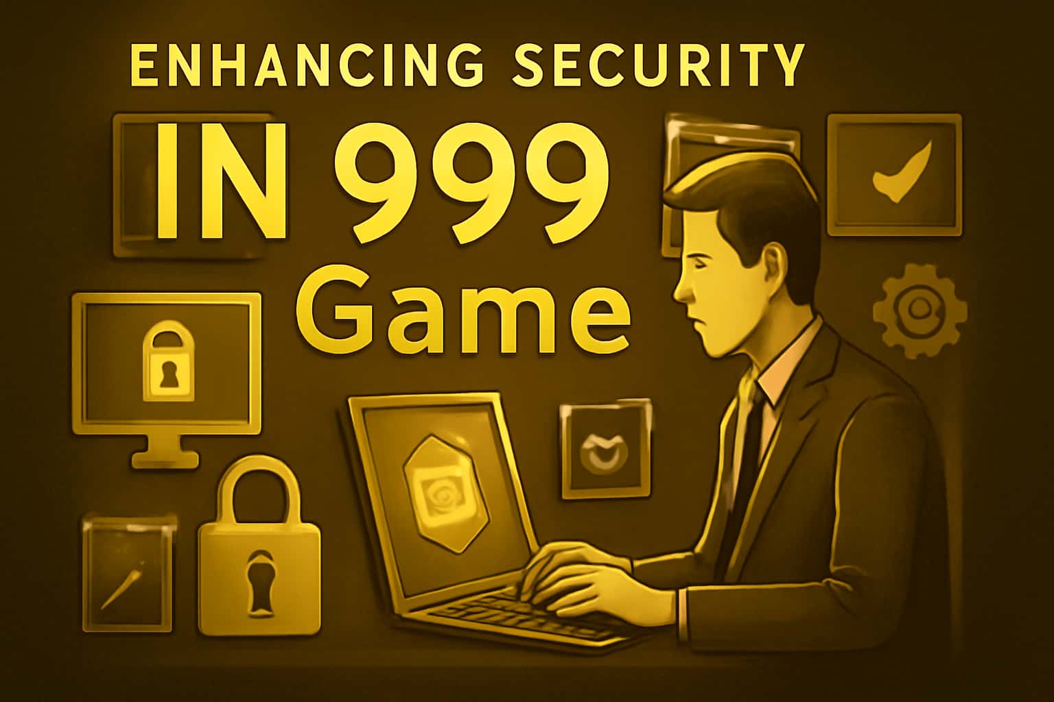 An illustrative scene focusing on enhancing security for IN 999 Game, featuring the title clearly.