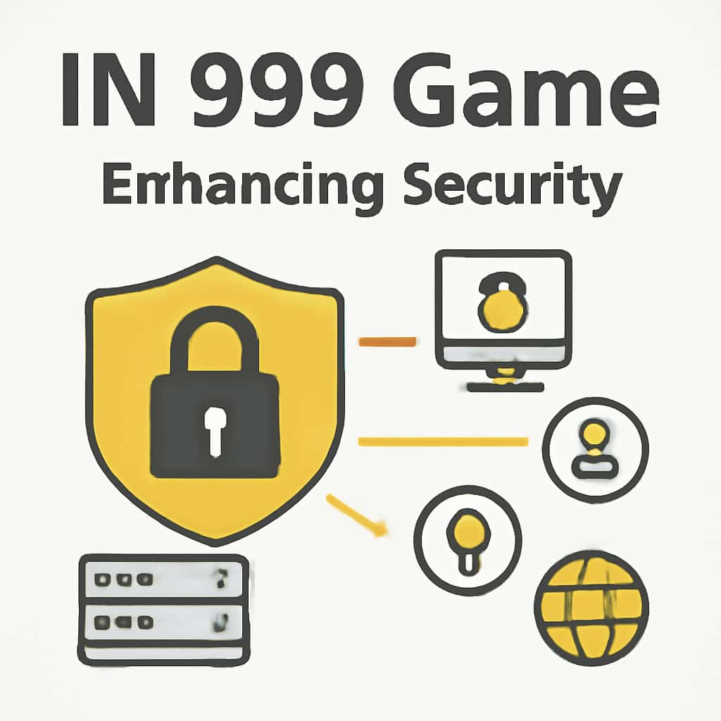 An educational diagram detailing security measures for IN 999 Game with clear labeling.