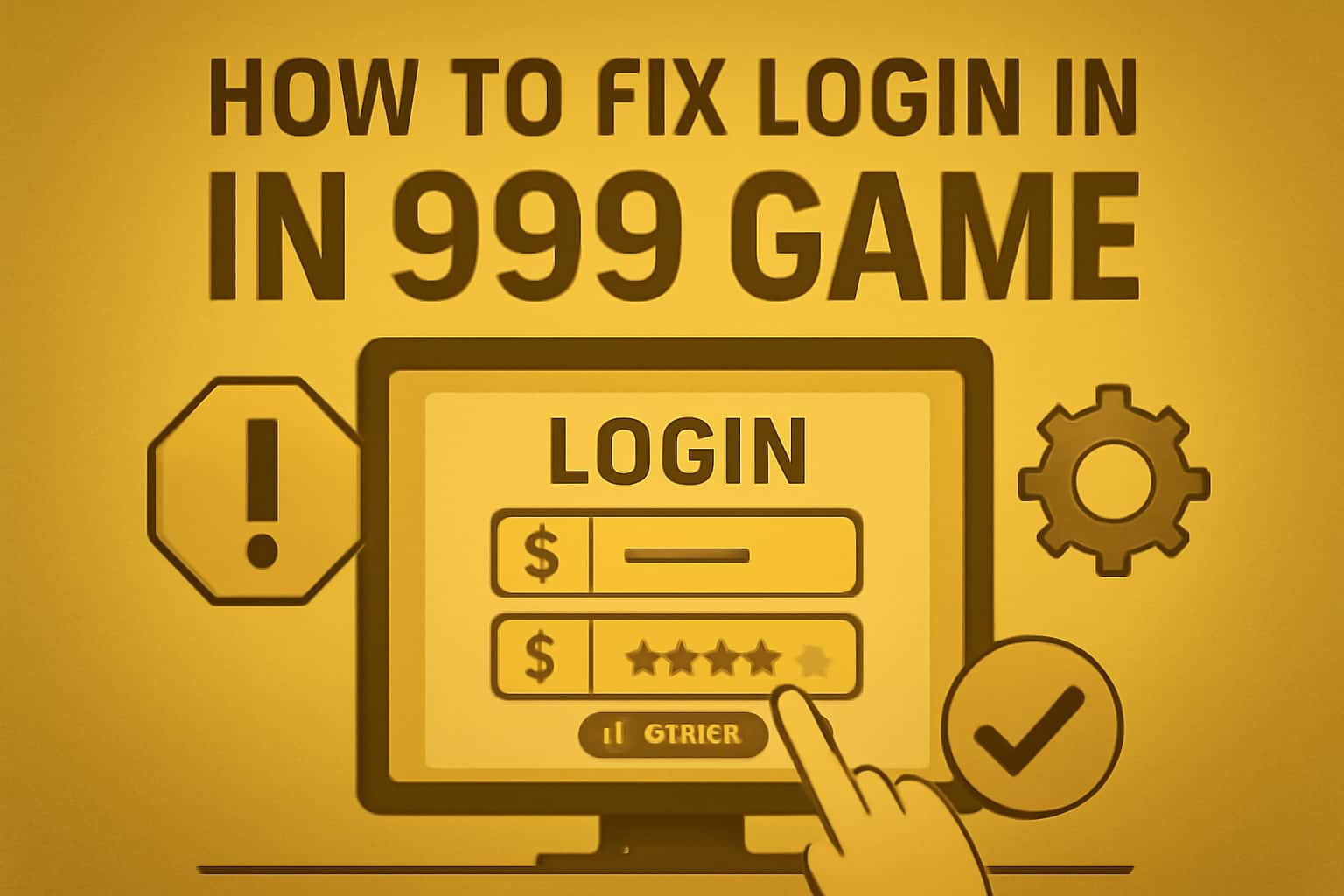 An informative scene illustrating the login process for the IN 999 Game.