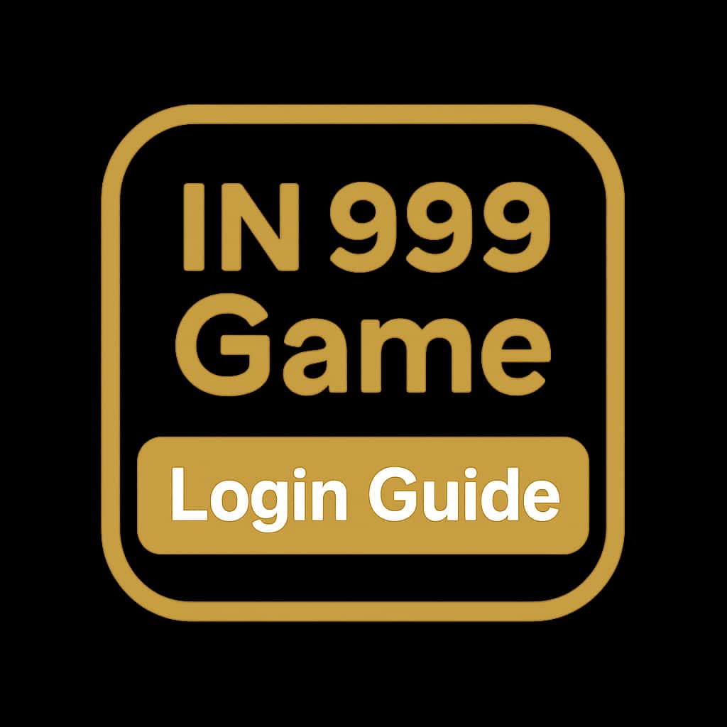 A minimalistic badge representing the IN 999 Game Login Guide.