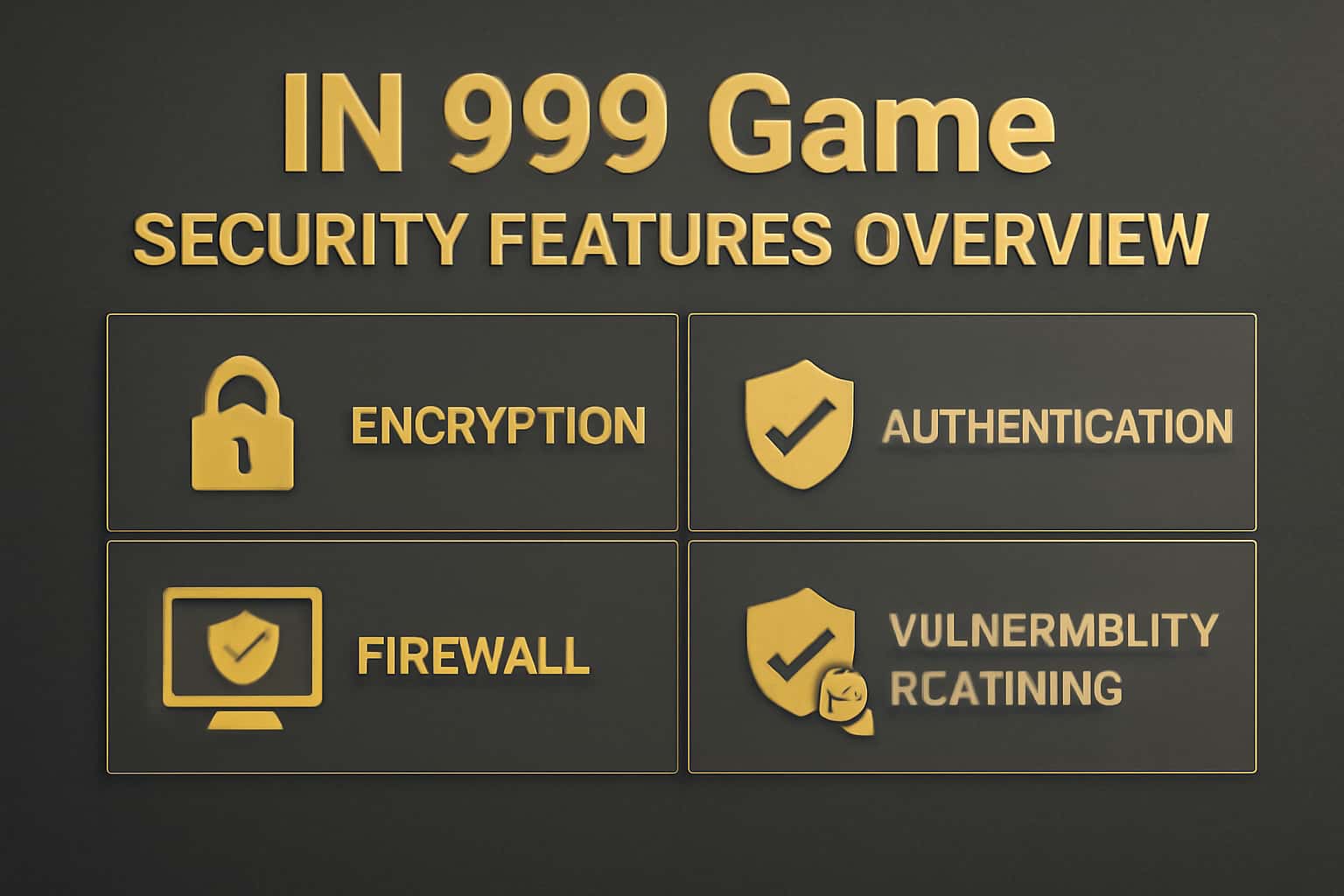 An educational graphic showcasing IN 999 Game security features.