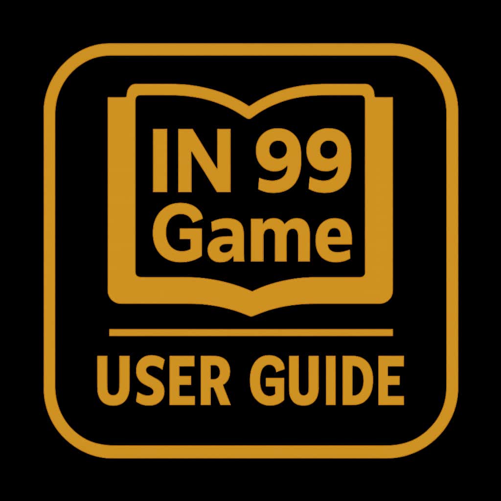 A badge symbolizing the IN 999 Game User Guide with a clean design.