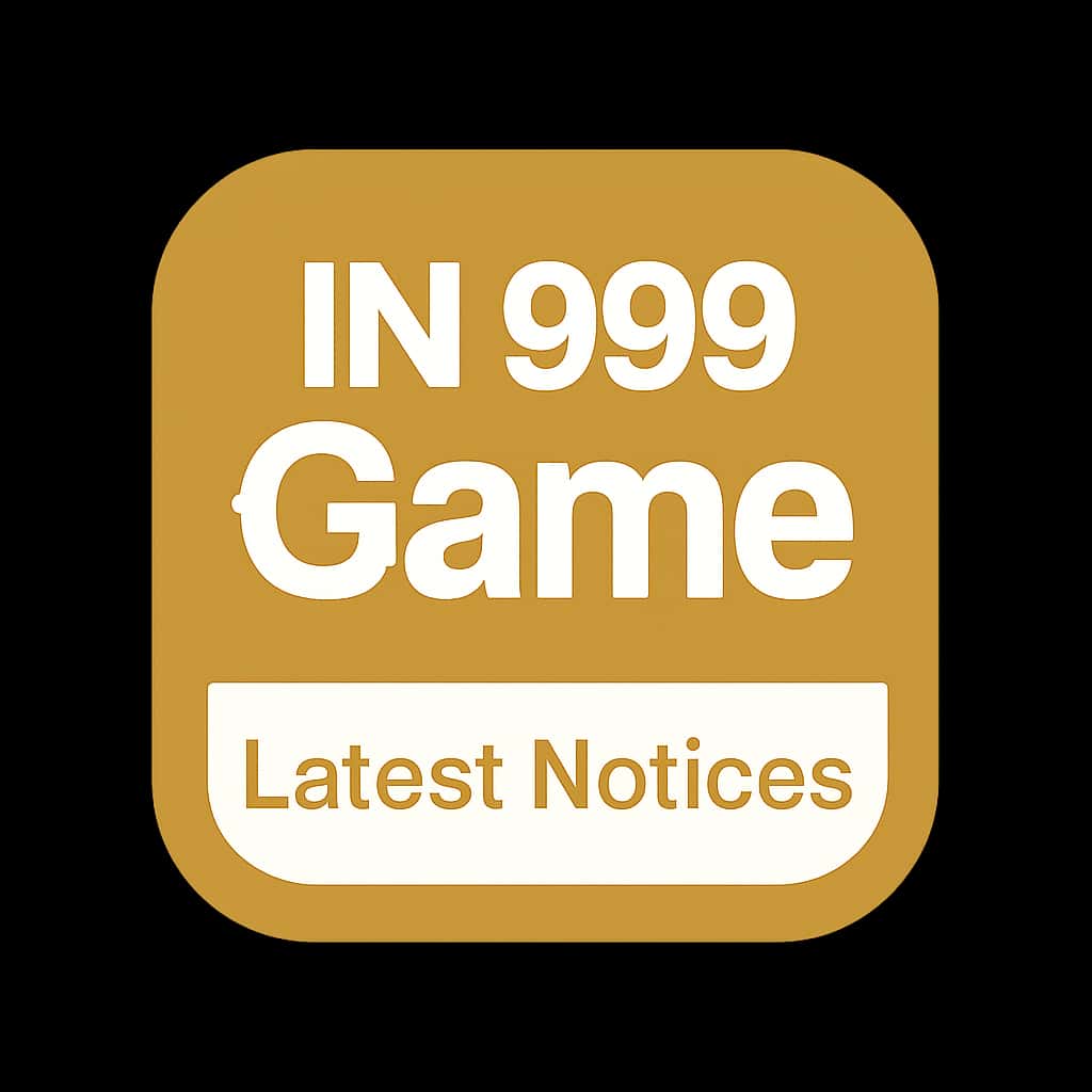 An icon representing IN 999 Game Notices, featuring clean typography.