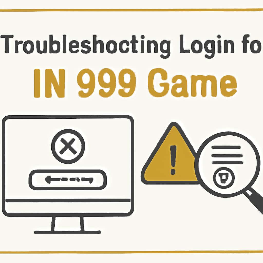 A diagram illustrating common login issues for IN 999 Game.